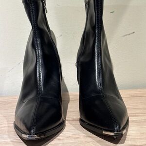 Next Sleek Black Heeled Boots